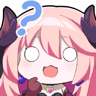 ❔ emoji 桜田ハネ 2nd Anniversary Telegram sticker 15 of 33