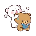 😆 emoji Milk & Mocha ✨ @stickersbag ✨ Telegram sticker 20 of 50