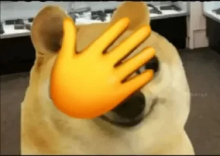 😒 emoji Doge Telegram sticker 7 of 111