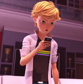 🐈‍⬛ emoji Adrien Agreste @Hanim1O Telegram sticker 18 of 120
