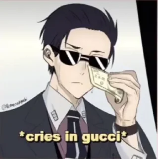 Sticker from ᘡ · anime meme 𖥦 @pparcdise 𑁍 ࣪˖◗