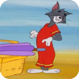 🤓 emoji Tom and Jerry Stickers @MyanmarStickersCh Telegram sticker 24 of 115
