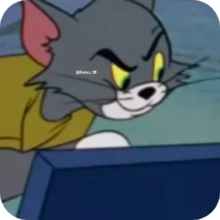 🤨 emoji Tom and Jerry Stickers @MyanmarStickersCh Telegram sticker 12 of 115