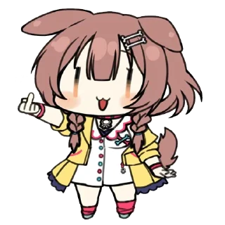 🖕 emoji Nitacher's Inugami Korone Telegram sticker 12 of 51