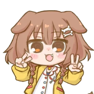 🦴 emoji Nitacher's Inugami Korone Telegram sticker 20 of 51