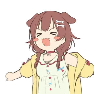 🦴 emoji Nitacher's Inugami Korone Telegram sticker 21 of 51