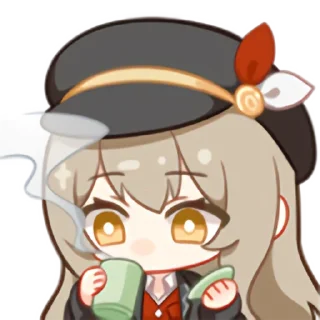 🍵 emoji 秋凛子 Rinco 装扮表情 Telegram sticker 15 of 20