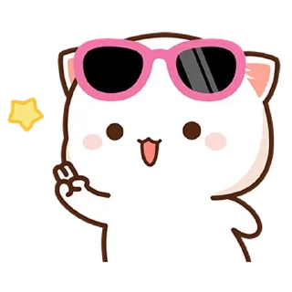 ⭐️ emoji 『 @stickers_gifs_store 』 peach and Goma❤️🥂 Telegram sticker 19 of 50
