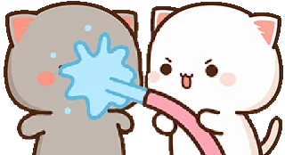 🚿 emoji 『 @stickers_gifs_store 』 peach and Goma❤️🥂 Telegram sticker 13 of 50