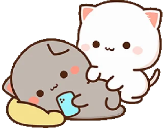 🥺 emoji 『 @stickers_gifs_store 』 peach and Goma❤️🥂 Telegram sticker 14 of 50