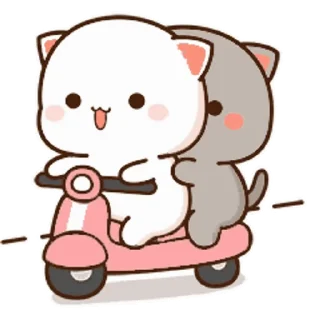 🍑 emoji 『 @stickers_gifs_store 』 peach and Goma❤️🥂 Telegram sticker 23 of 50
