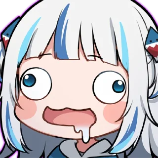 🤤 emoji Gawr Gura Telegram sticker 15 of 30