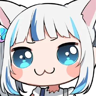 😽 emoji Gawr Gura Telegram sticker 14 of 30