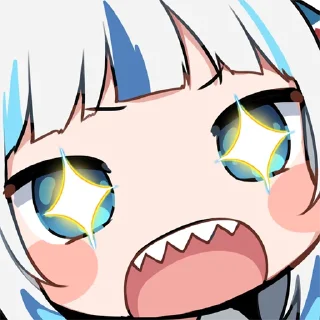 🤩 emoji Gawr Gura Telegram sticker 13 of 30