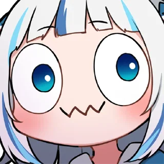 😳 emoji Gawr Gura Telegram sticker 16 of 30
