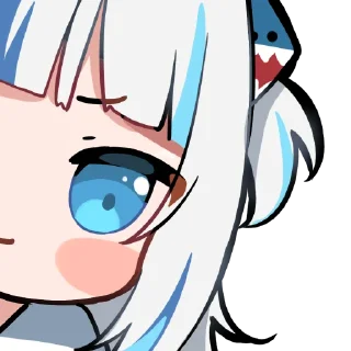 😒 emoji Gawr Gura Telegram sticker 8 of 30