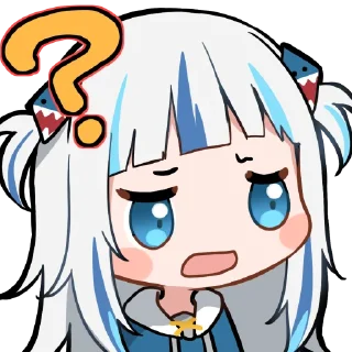 🤨 emoji Gawr Gura Telegram sticker 11 of 30