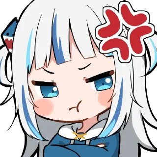 💢 emoji Gawr Gura Telegram sticker 9 of 30