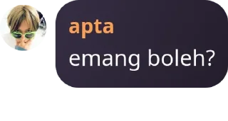 Sticker from apta ganteng pack by @QuotLyBot
