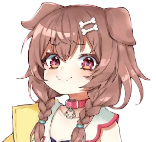 😌 emoji Inugami Korone • @GreySunders Telegram sticker 23 of 54