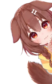 👀 emoji Inugami Korone • @GreySunders Telegram sticker 7 of 54