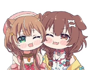 👩‍❤️‍👩 emoji Inugami Korone • @GreySunders Telegram sticker 17 of 54