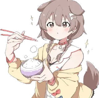 🍚 emoji Inugami Korone • @GreySunders Telegram sticker 6 of 54