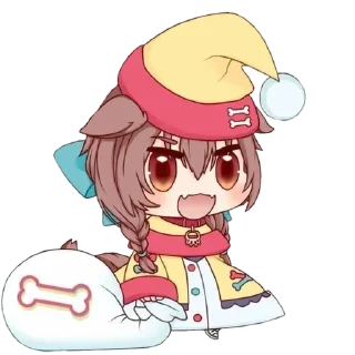 🎁 emoji Inugami Korone • @GreySunders Telegram sticker 15 of 54
