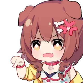 🤬 emoji Inugami Korone • @GreySunders Telegram sticker 22 of 54