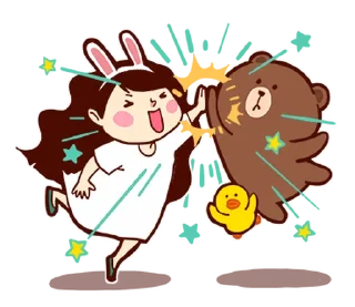 Sticker from 懶得打字小姐xBROWN & FRIENDS @moe_sticker_bot