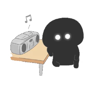 Sticker from 『@stickers_gifs_store』 Black Bunny 🖤✨ — @stckrRobot