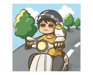⭐ emoji Ｑ比＆胡迪鸚鵡小朋友-凱克過動篇 @moe_sticker_bot Telegram sticker 15 of 16