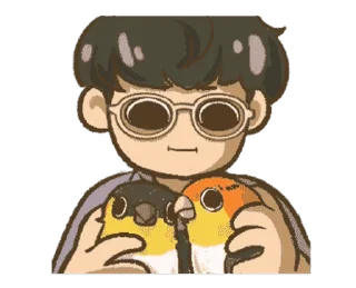 ⭐ emoji Ｑ比＆胡迪鸚鵡小朋友-凱克過動篇 @moe_sticker_bot Telegram sticker 14 of 16