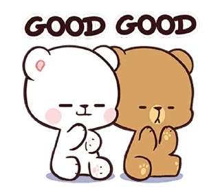 👏 emoji Milk & Mocha : Happiness! @moe_sticker_bot Telegram sticker 22 of 24