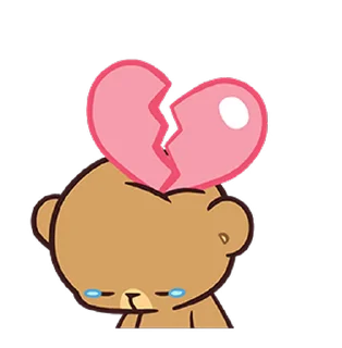 😢 emoji Milk & Mocha : Happiness! @moe_sticker_bot Telegram sticker 14 of 24