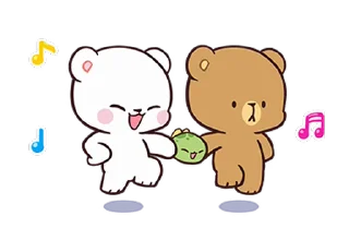 😚 emoji Milk & Mocha : Happiness! @moe_sticker_bot Telegram sticker 11 of 24