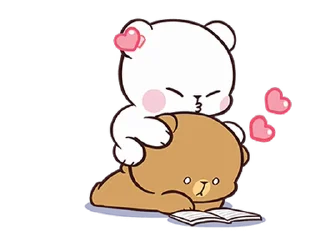🥰 emoji Milk & Mocha : Happiness! @moe_sticker_bot Telegram sticker 2 of 24