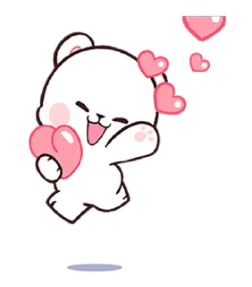 😍 emoji Milk & Mocha : Happiness! @moe_sticker_bot Telegram sticker 21 of 24