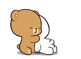 🙈 emoji Milk & Mocha : Happiness! @moe_sticker_bot Telegram sticker 8 of 24