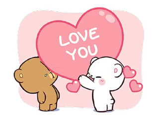 😘 emoji Milk & Mocha : Happiness! @moe_sticker_bot Telegram sticker 3 of 24