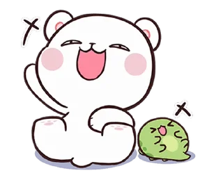 🤣 emoji Milk & Mocha : Happiness! @moe_sticker_bot Telegram sticker 6 of 24