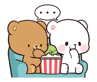 😋 emoji Milk & Mocha : Happiness! @moe_sticker_bot Telegram sticker 18 of 24