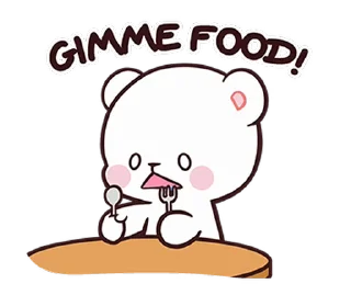 😋 emoji Milk & Mocha : Happiness! @moe_sticker_bot Telegram sticker 17 of 24