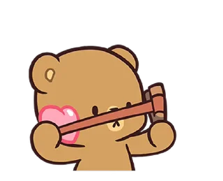 💕 emoji Milk & Mocha : Happiness! @moe_sticker_bot Telegram sticker 16 of 24