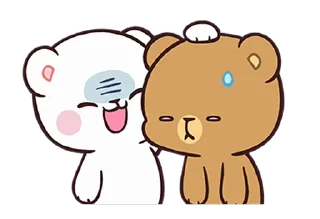 😝 emoji Milk & Mocha : Happiness! @moe_sticker_bot Telegram sticker 12 of 24