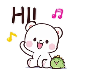 👋 emoji Milk & Mocha : Happiness! @moe_sticker_bot Telegram sticker 1 of 24