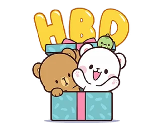 🎉 emoji Milk & Mocha : Happiness! @moe_sticker_bot Telegram sticker 20 of 24