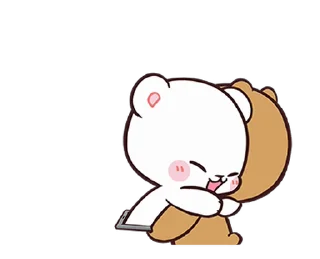 😍 emoji Milk & Mocha : Happiness! @moe_sticker_bot Telegram sticker 10 of 24