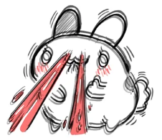 😍 emoji 貓貓蟲咖波-黑白素描奇怪表情篇 @moe_sticker_bot Telegram sticker 19 of 32