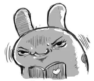 😏 emoji 貓貓蟲咖波-黑白素描奇怪表情篇 @moe_sticker_bot Telegram sticker 10 of 32
